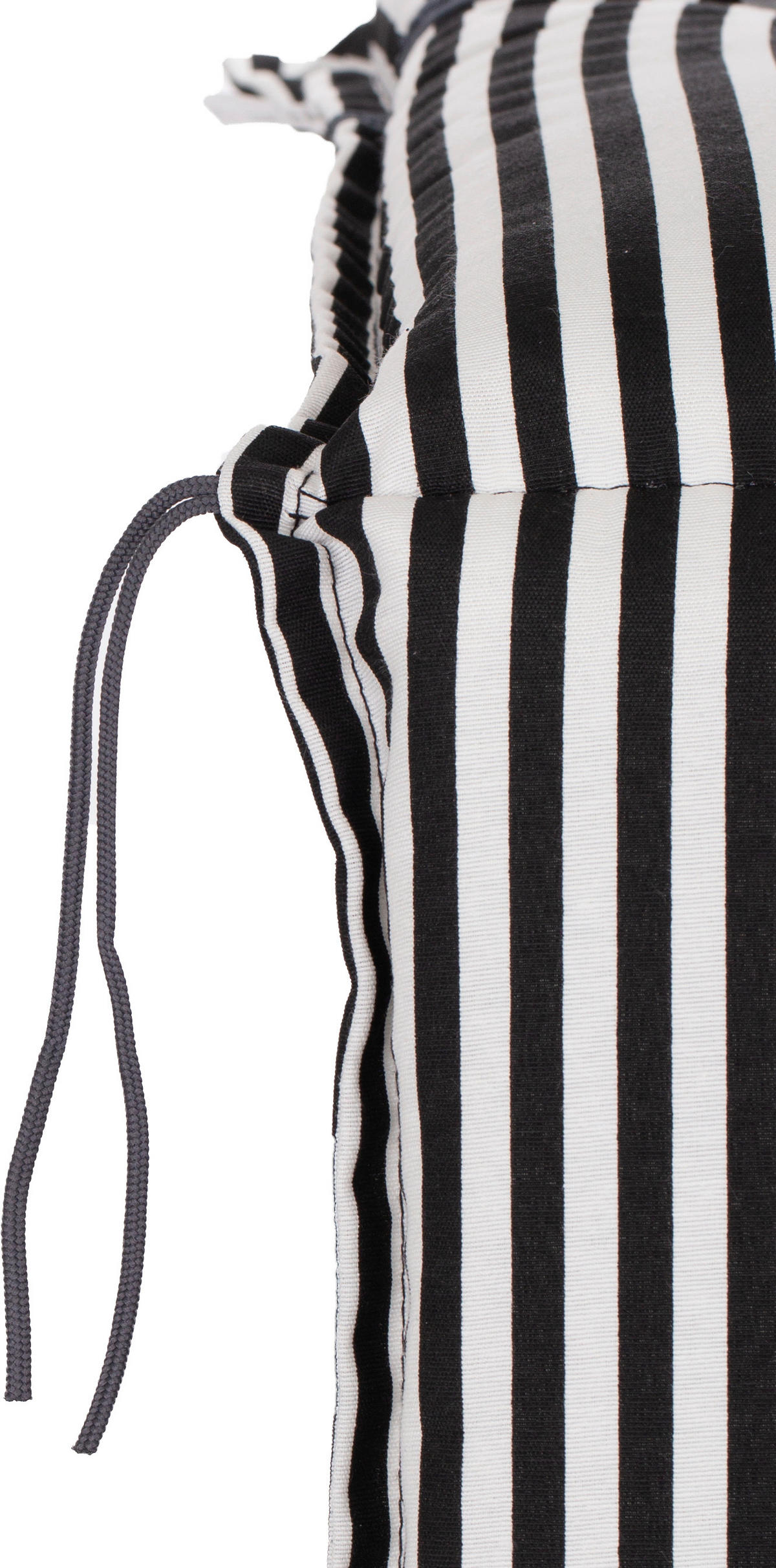 LIEGENAUFLAGE in Schwarz, Weiss Streifen  - Weiss/Schwarz, Basics, Textil (191/58/8cm) - Gardenson