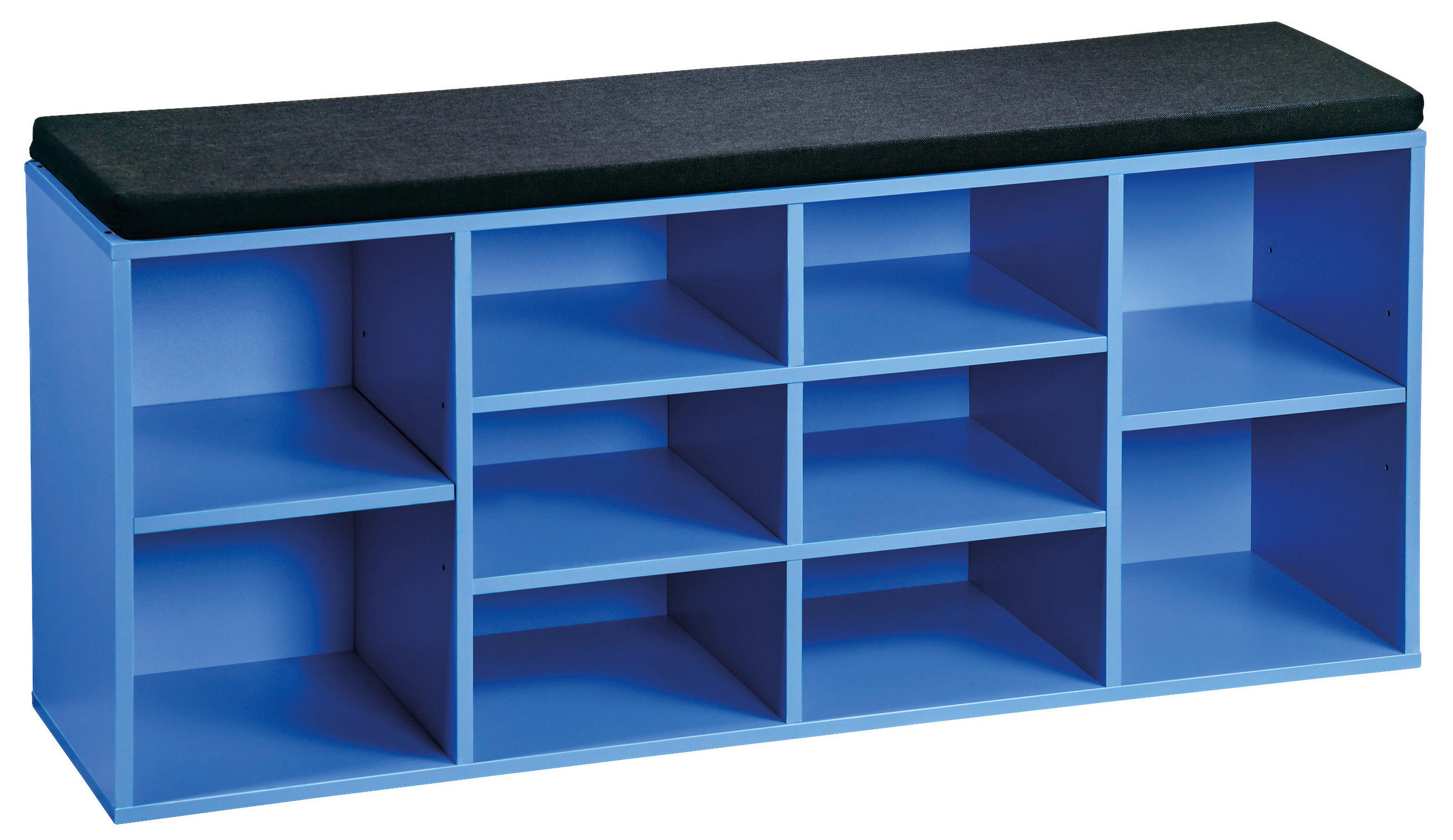 SCHUHREGAL 103,5/48/29,5 cm  - Blau/Schwarz, Basics, Holzwerkstoff/Textil (103,5/48/29,5cm) - Kesper