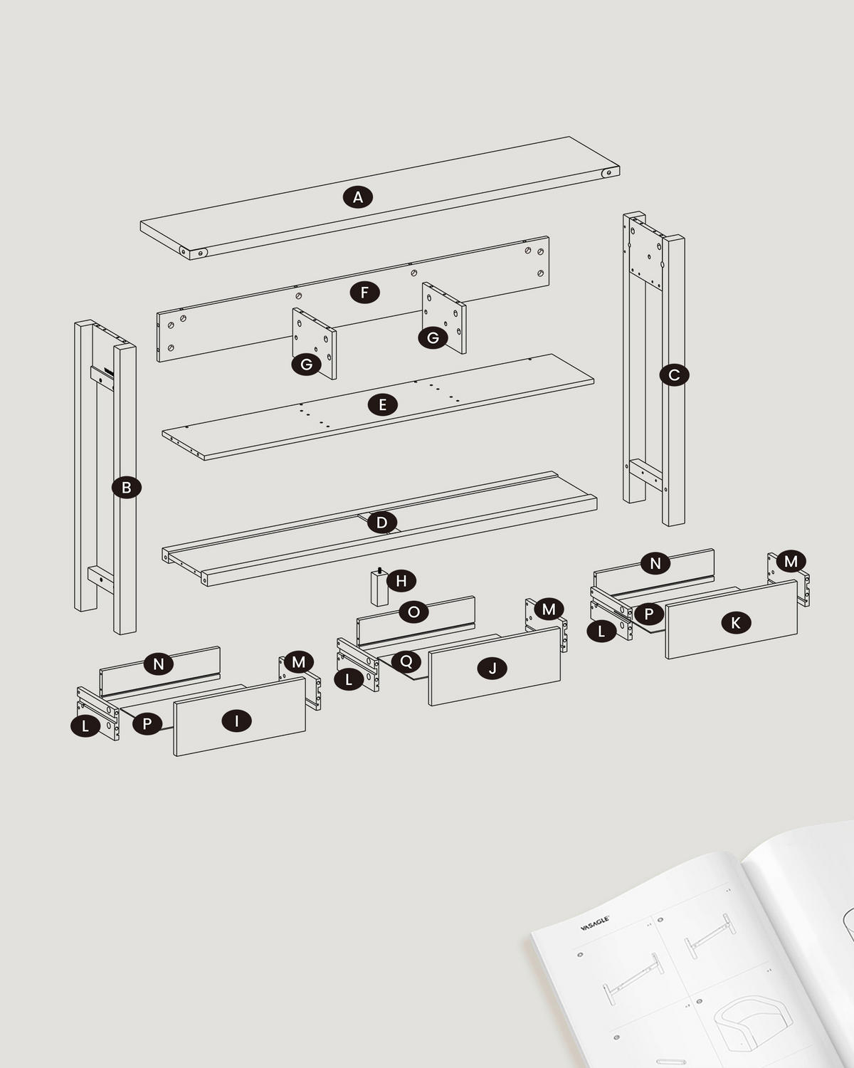 KONSOLENTISCH Weiß, Eichefarben  - Eichefarben/Schwarz, Trend, Holzwerkstoff/Metall (120/24/78cm) - Boxxx