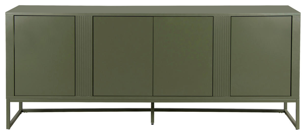 SIDEBOARD  180/75/40 cm  - Grün, Trend, Holzwerkstoff/Metall (180/75/40cm) - Milino