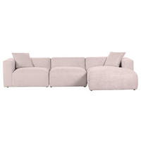 ECKSOFA Rosa Chenille  - Creme/Schwarz, MODERN, Kunststoff/Textil (323/178cm) - Carryhome