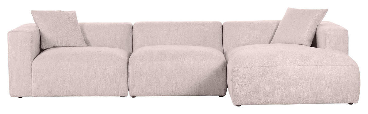 ECKSOFA Rosa Chenille  - Creme/Schwarz, MODERN, Kunststoff/Textil (323/178cm) - Carryhome