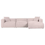ECKSOFA  in Chenille Rosa  323/178 cm  - Schwarz/Rosa, MODERN, Kunststoff/Textil (323/178cm) - Carryhome