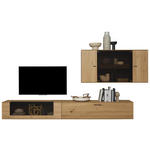 WOHNWAND  in Anthrazit, Eichefarben  336/195/44 cm  - Eichefarben/Anthrazit, Design, Glas/Holz (336/195/44cm) - Valnatura