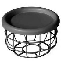 Masă Auxiliară din metal, material pe bază de lemn,  - negru, Basics, metal/material pe bază de lemn (21/12,5cm) - Ambia Home