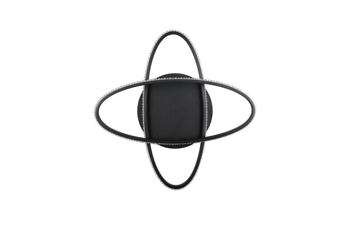 LED-DECKENLEUCHTE  58/9 cm    - Schwarz, Konventionell, Metall (58/9cm)