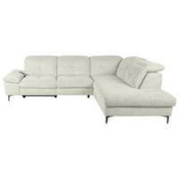 ECKSOFA Naturfarben Webstoff  - Schwarz/Naturfarben, KONVENTIONELL, Textil/Metall (288/225cm) - Carryhome
