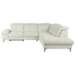 ECKSOFA Naturfarben Webstoff  - Schwarz/Naturfarben, KONVENTIONELL, Textil/Metall (288/225cm) - Carryhome