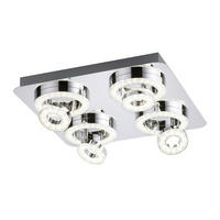 LED-Deckenleuchte 40/40/15 cm    - Silberfarben, KONVENTIONELL, Metall (40/40/15cm)