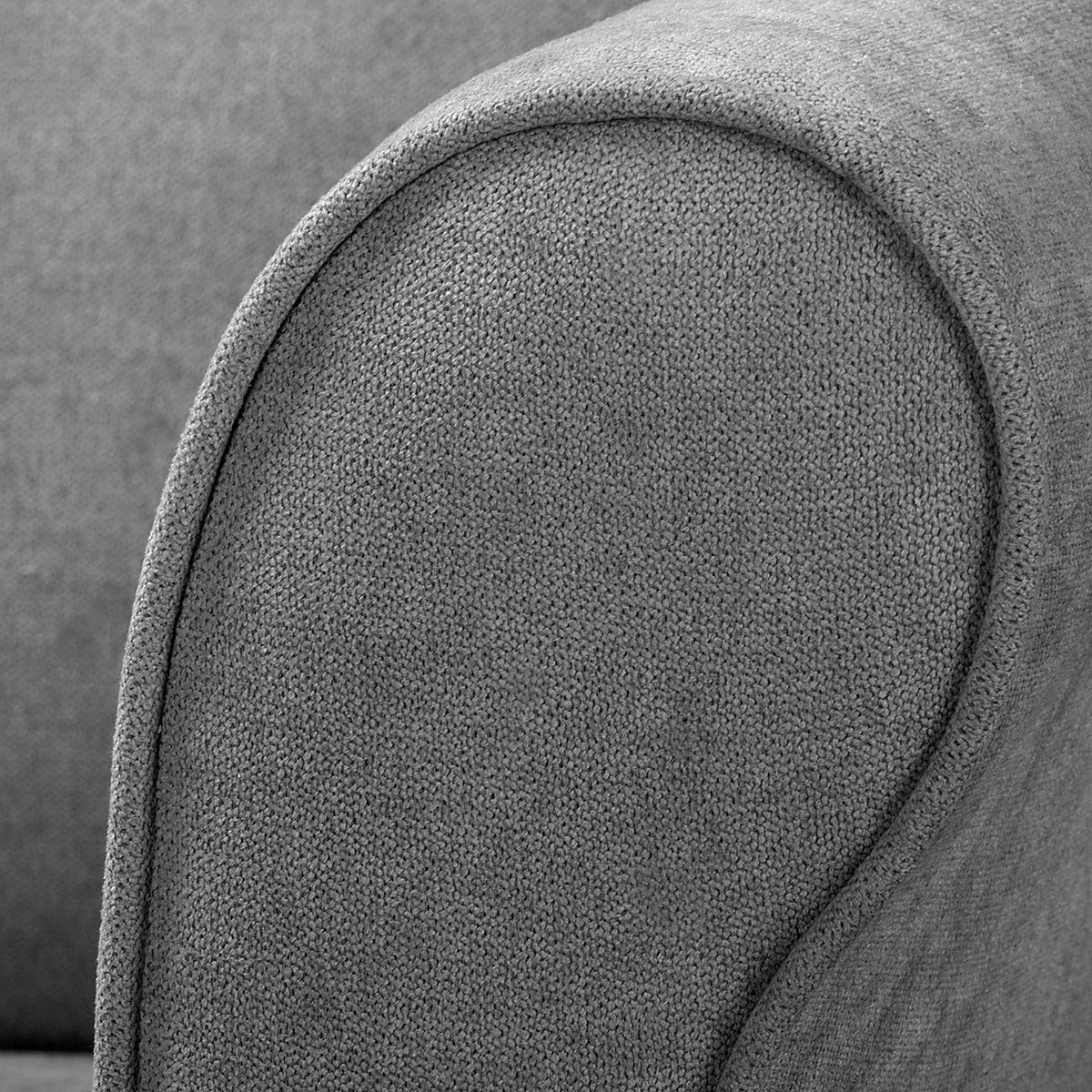 OHRENSESSEL Scandi Mikrofaser Dunkelgrau  - Dunkelgrau/Naturfarben, Design, Holz/Textil (87/105/90cm) - Livetastic