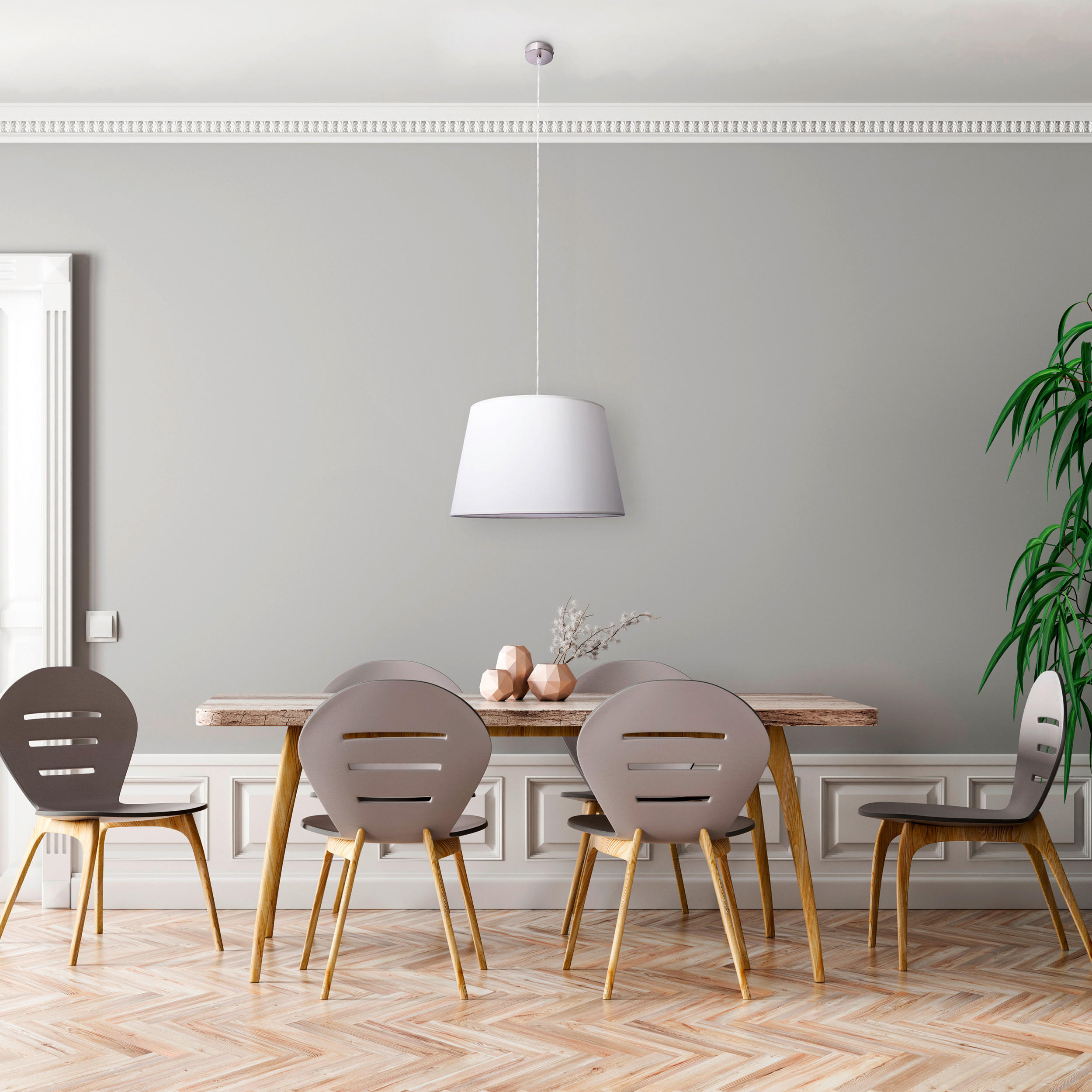 PENDELLEUCHTE Bologna 45/128 cm   - Beige, Basics, Kunststoff/Textil (45/128cm) - Näve
