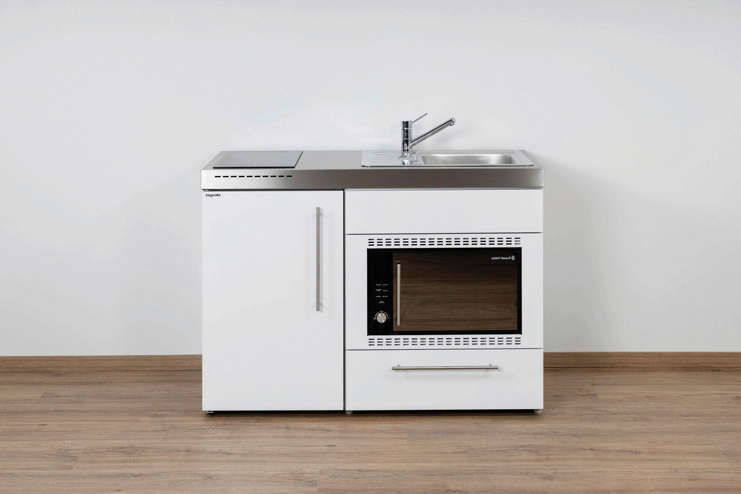 MINIKÜCHE  120/89/60 cm  in Weiß  - Edelstahlfarben/Weiß, Basics, Metall (120/89/60cm)