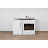 MINIKÜCHE  120/89/60 cm  in Weiß  - Edelstahlfarben/Weiß, Basics, Metall (120/89/60cm)