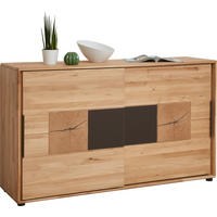 KOMMODE , 164/95,8/44,2 cm,  - Taupe/Eichefarben, Design, Glas/Holz (164/95,8/44,2cm) - Valnatura