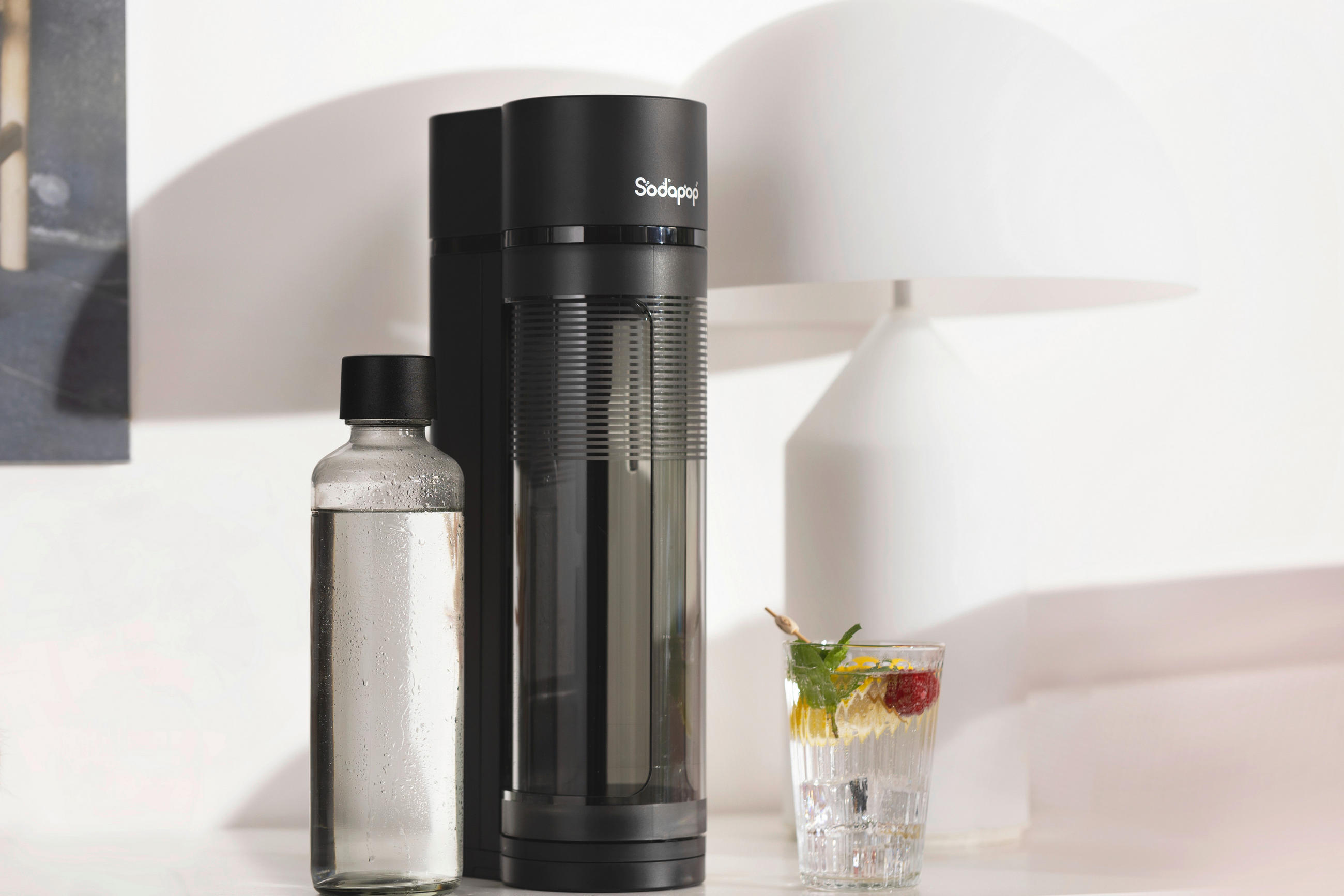 WASSERSPRUDLER-FLASCHE Logan 2er Set  - Transparent, Basics, Glas (8.3/28.5/8.3cm) - Sodapop