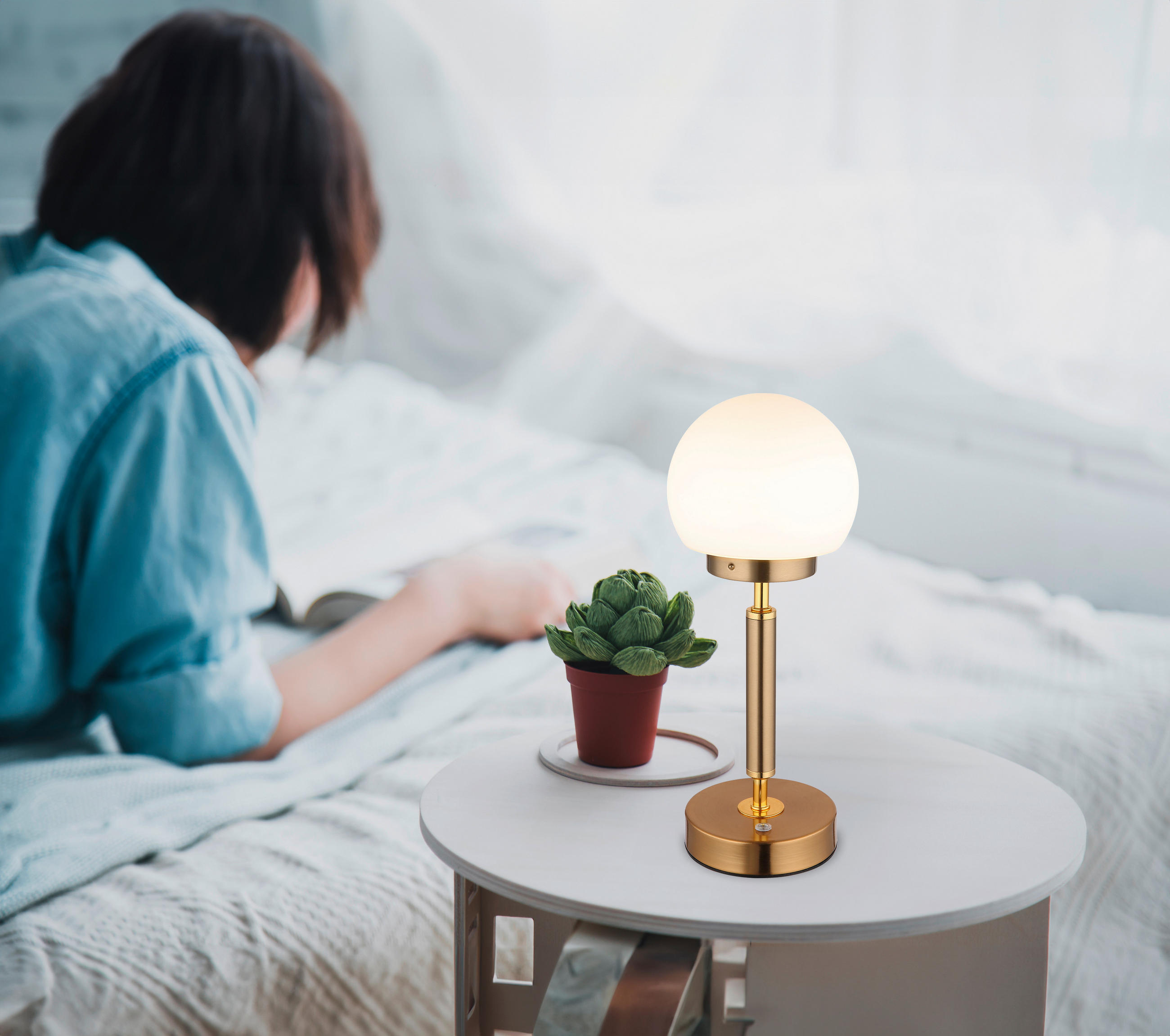 NAMIZNA LED-SVETILKA  HAKU      11,5/28,5 cm       - črna/opal, Konvencionalno, kovina/umetna masa (11,5/28,5cm) - Globo