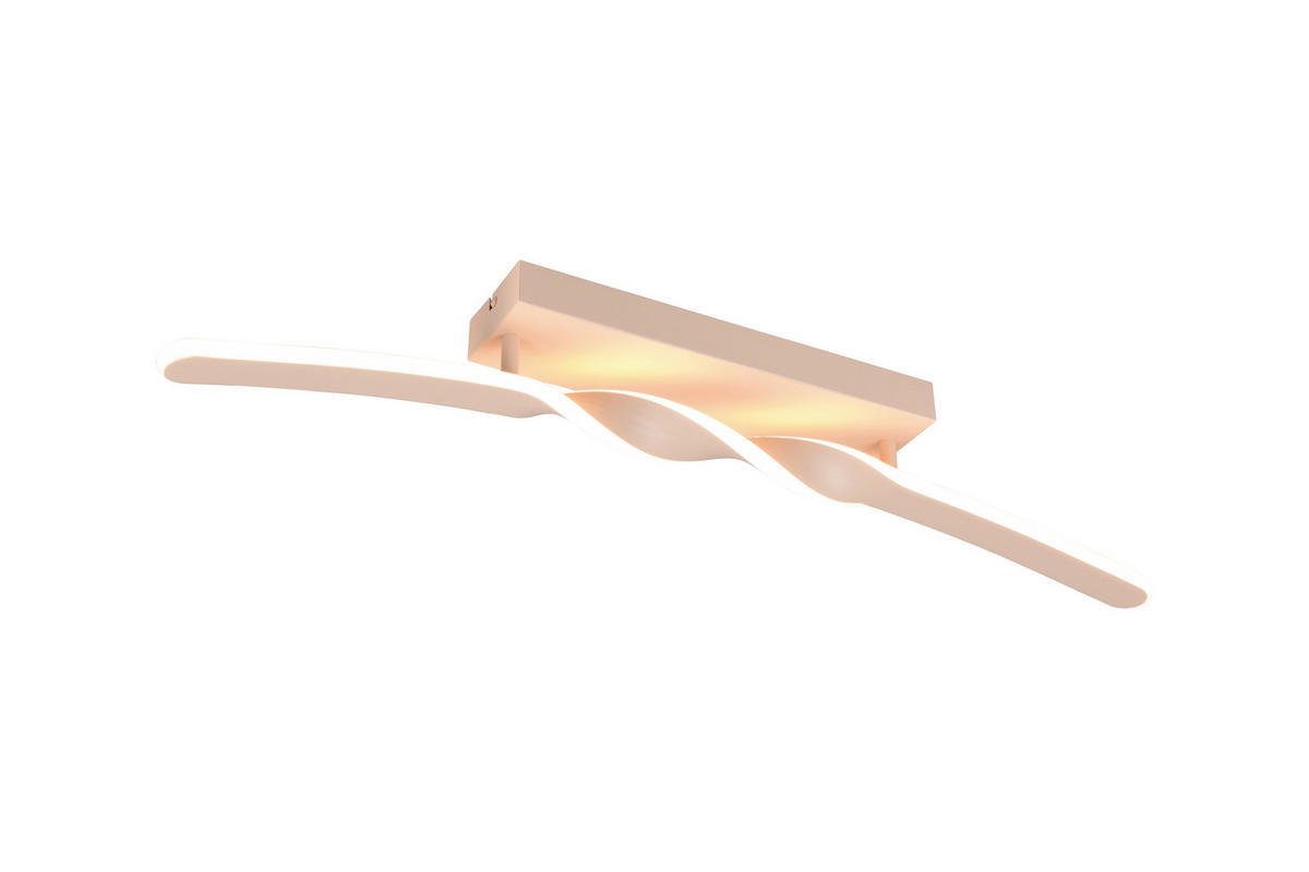 LED-DECKENLEUCHTE 79/12,5/8 cm   - Sandfarben/Weiß, Design, Kunststoff/Metall (79/12,5/8cm)