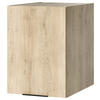 AUFSATZSCHRANK 50/70/68 cm   - Eichefarben/Schwarz, Basics, Holzwerkstoff/Metall (50/70/68cm) - MID.YOU