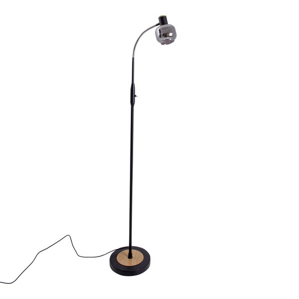 STEHLEUCHTE 10/148 cm    - Schwarz, Design, Glas/Metall (10/148cm) - Näve
