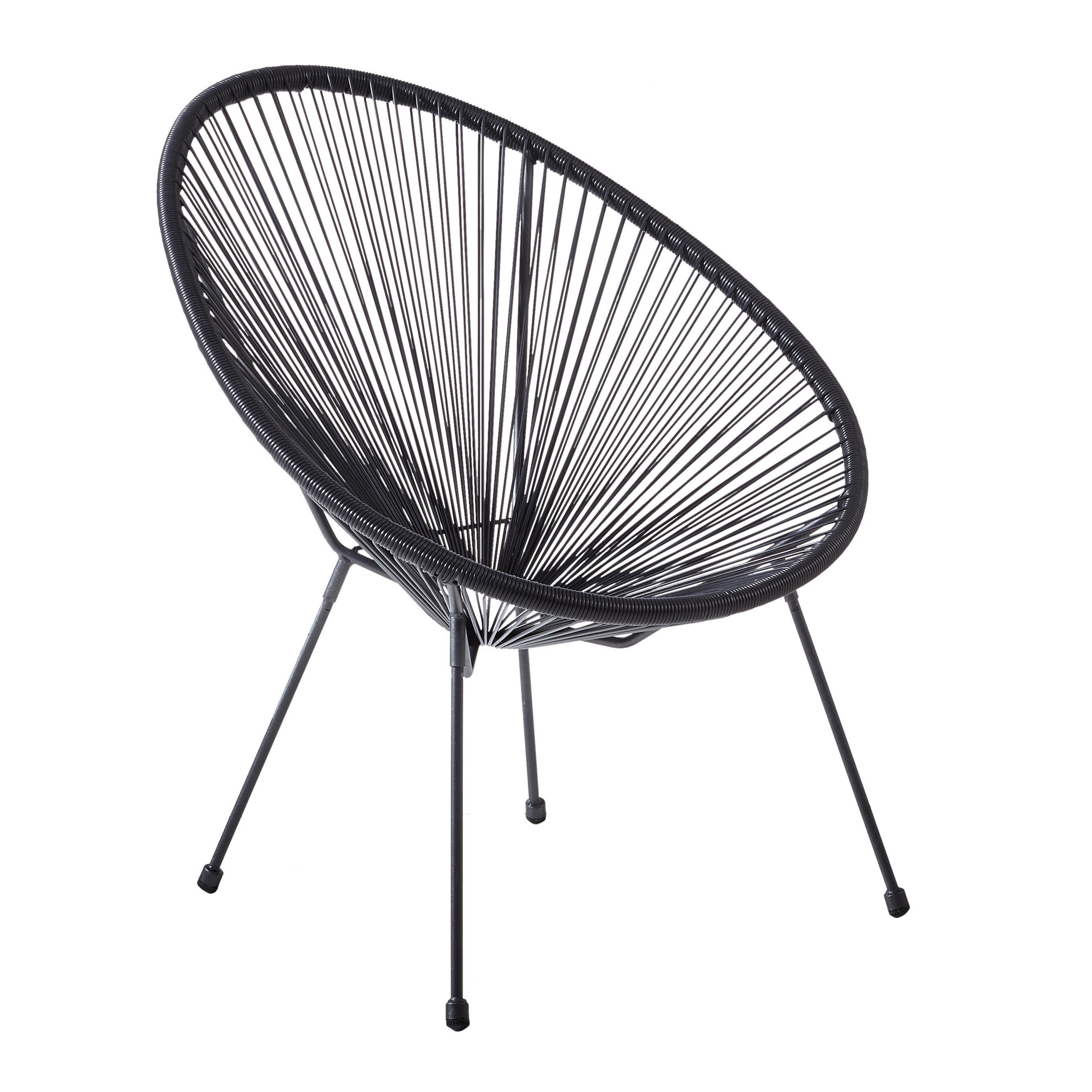 ZÁHRADNÉ KRESLO, kov, plast - čierna, Design, kov/plast (72/88/77cm) - Ambia Garden