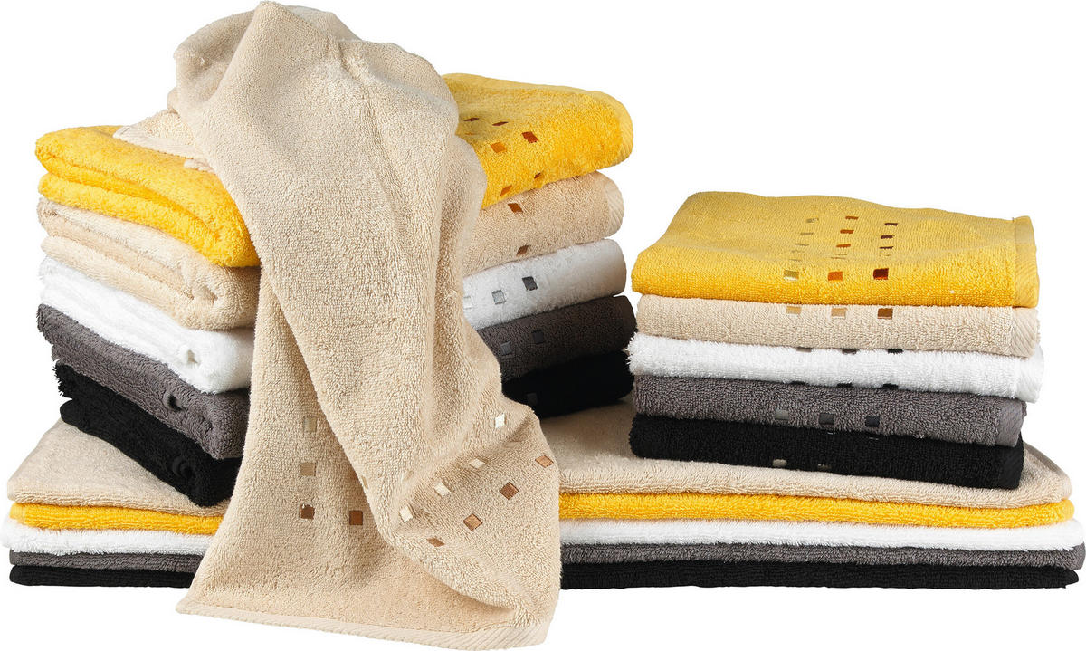 HANDTUCH 50/100 cm Quattro Gelb  - Gelb, KONVENTIONELL, Textil (50/100cm) - Esposa