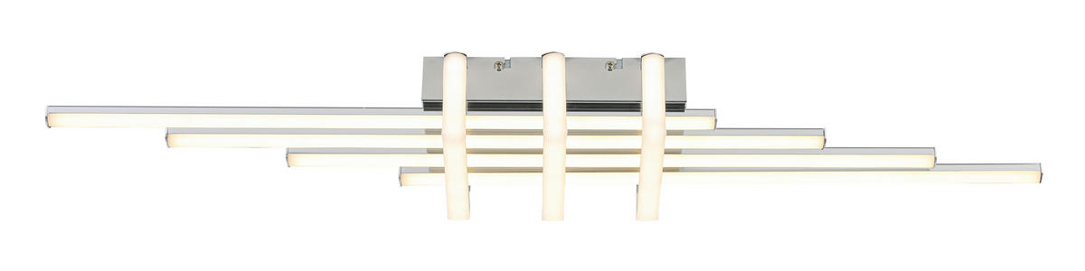 DECKENLEUCHTE    78/14/8 cm  - Chromfarben, Trend, Kunststoff/Metall (78/14/8cm) - Collett's Monde