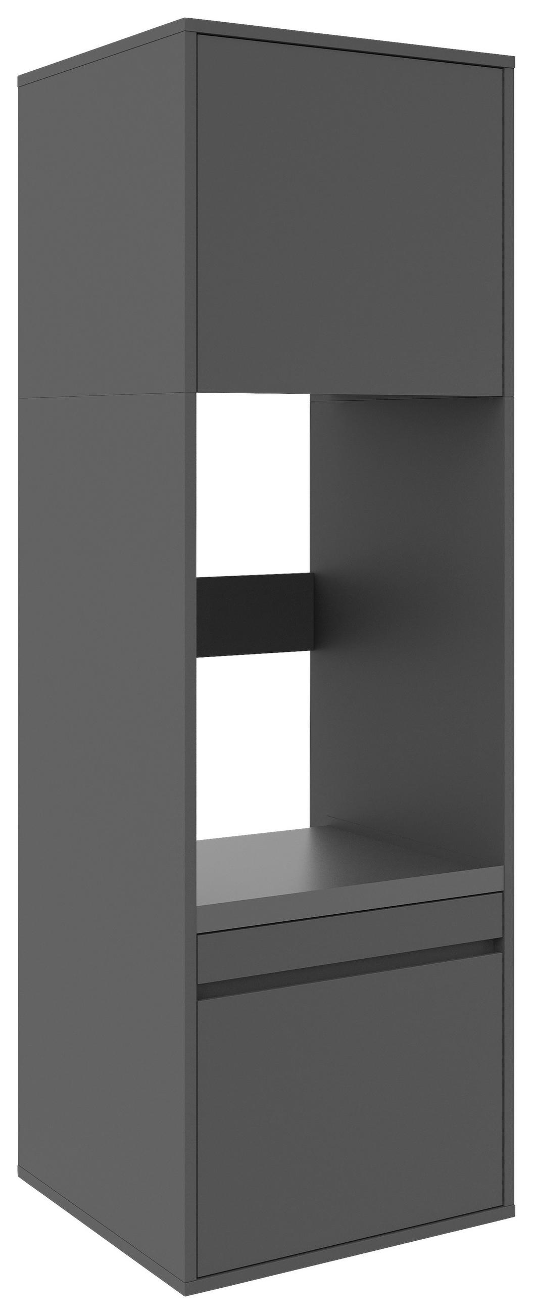 AUFSATZSCHRANK 67,5/58,2/67,5 cm   - Anthrazit, Basics, Holzwerkstoff (67,5/58,2/67,5cm) - Xora