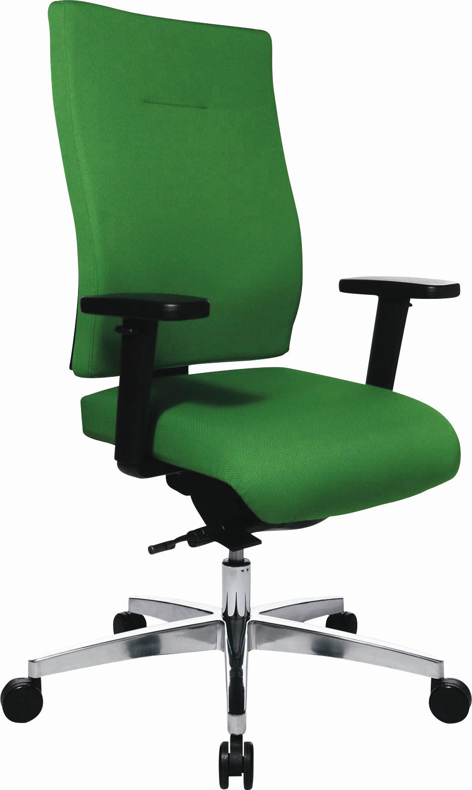 DREHSTUHL Webstoff Schwarz, Alufarben, Dunkelgrün  - Dunkelgrün/Schwarz, Design, Kunststoff/Textil (50/106-122/46-51cm) - Topstar