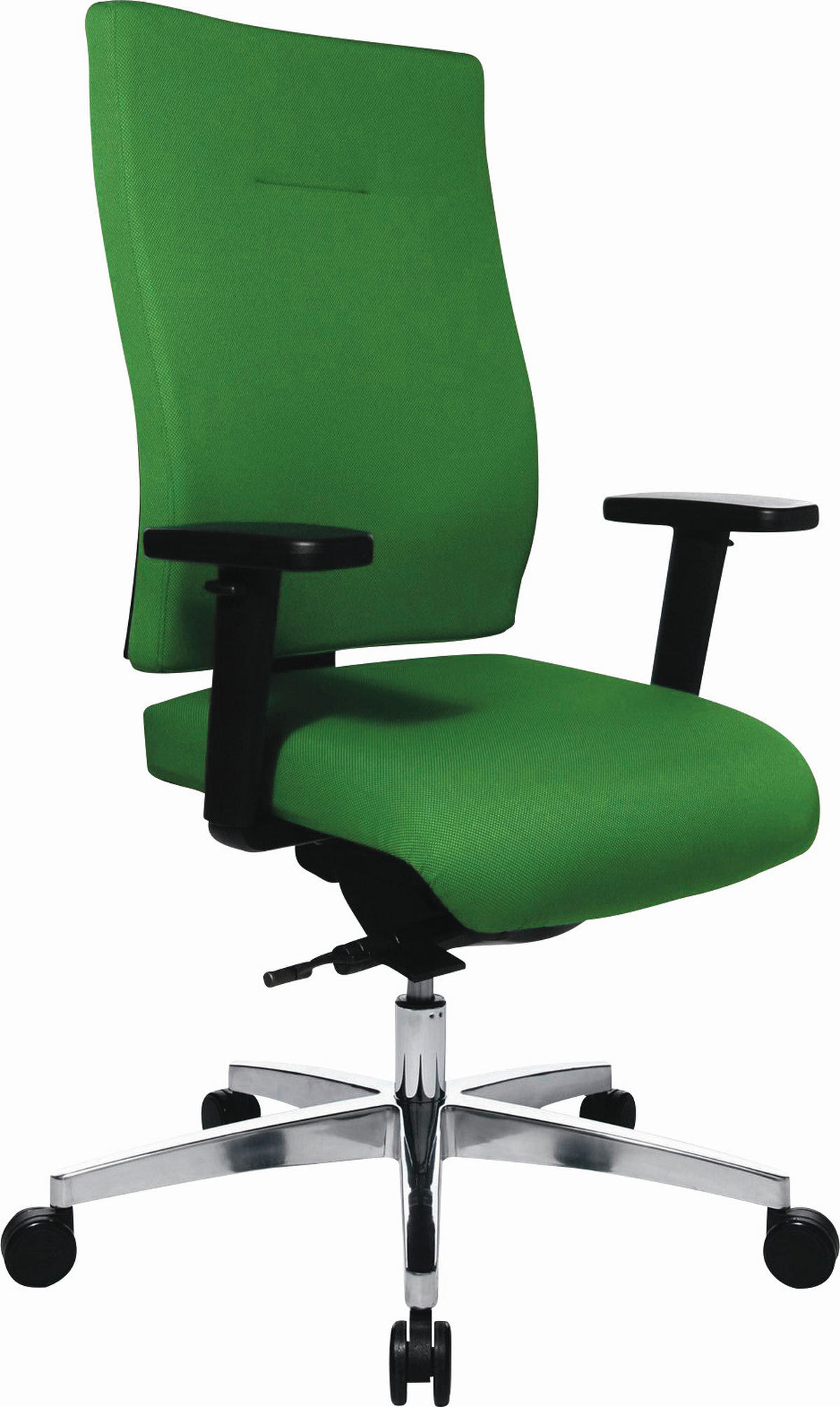 DREHSTUHL Webstoff Schwarz, Alufarben, Dunkelgrün  - Dunkelgrün/Schwarz, Design, Kunststoff/Textil (50/106-122/46-51cm) - Topstar