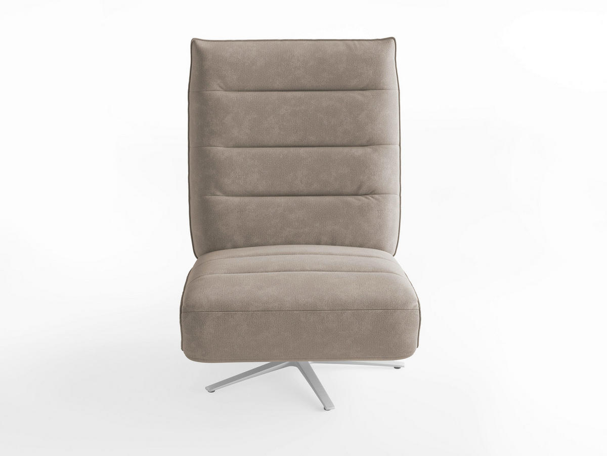 RELAXAČNÉ KRESLO, textil, taupe - strieborná/taupe, Basics, kov/textil (80/109/98cm) - Sit & More