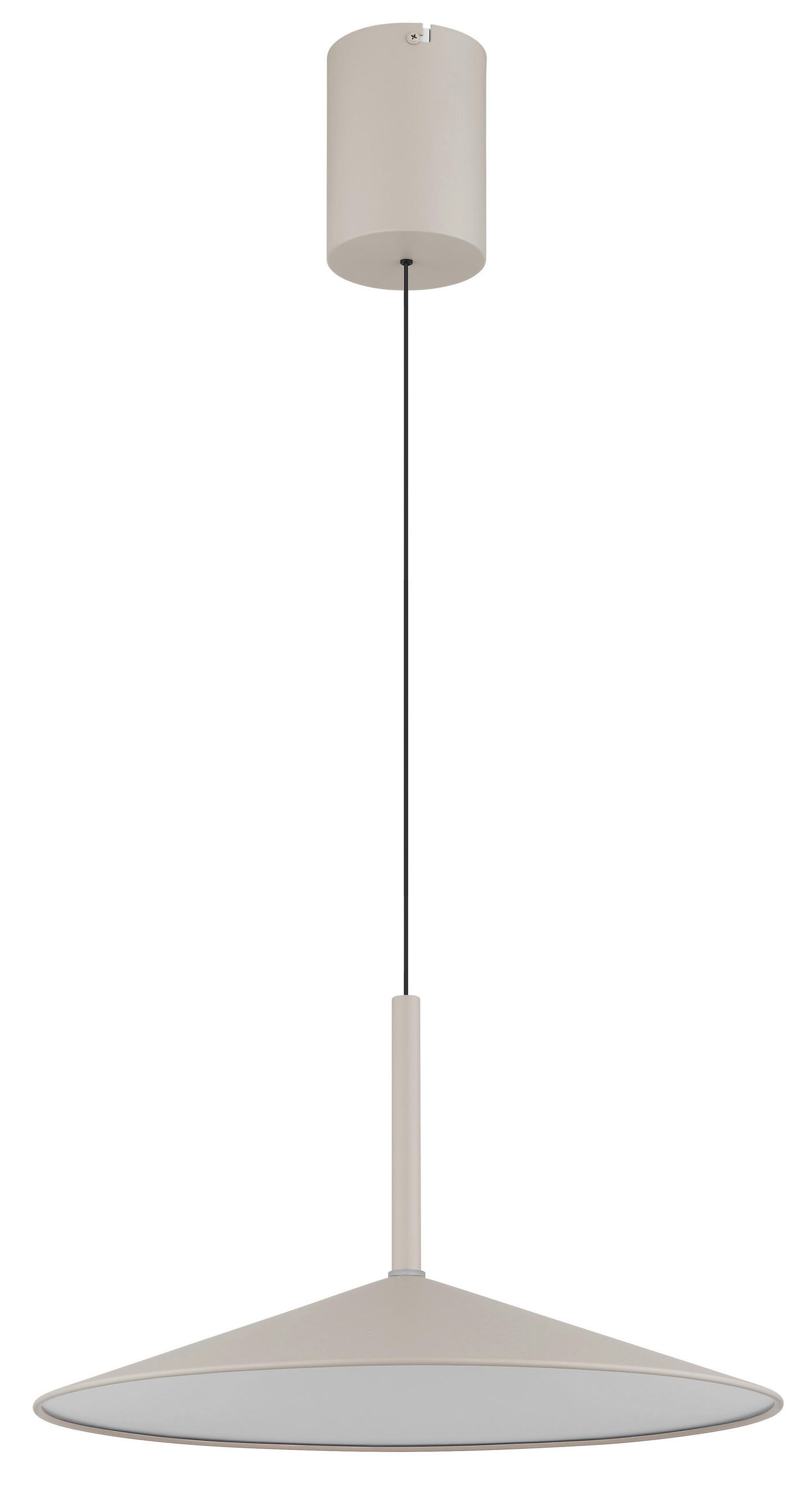 LED-HÄNGELEUCHTE Lampone 47,5/150 cm  - Sandfarben/Opal, Design, Kunststoff/Metall (47,5/150cm) - Globo