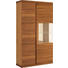 VITRINE Amerikanischer Nussbaum furniert Nussbaumfarben - Nussbaumfarben/Schwarz, Design, Glas/Holz (115/206/43cm) - VENJAKOB