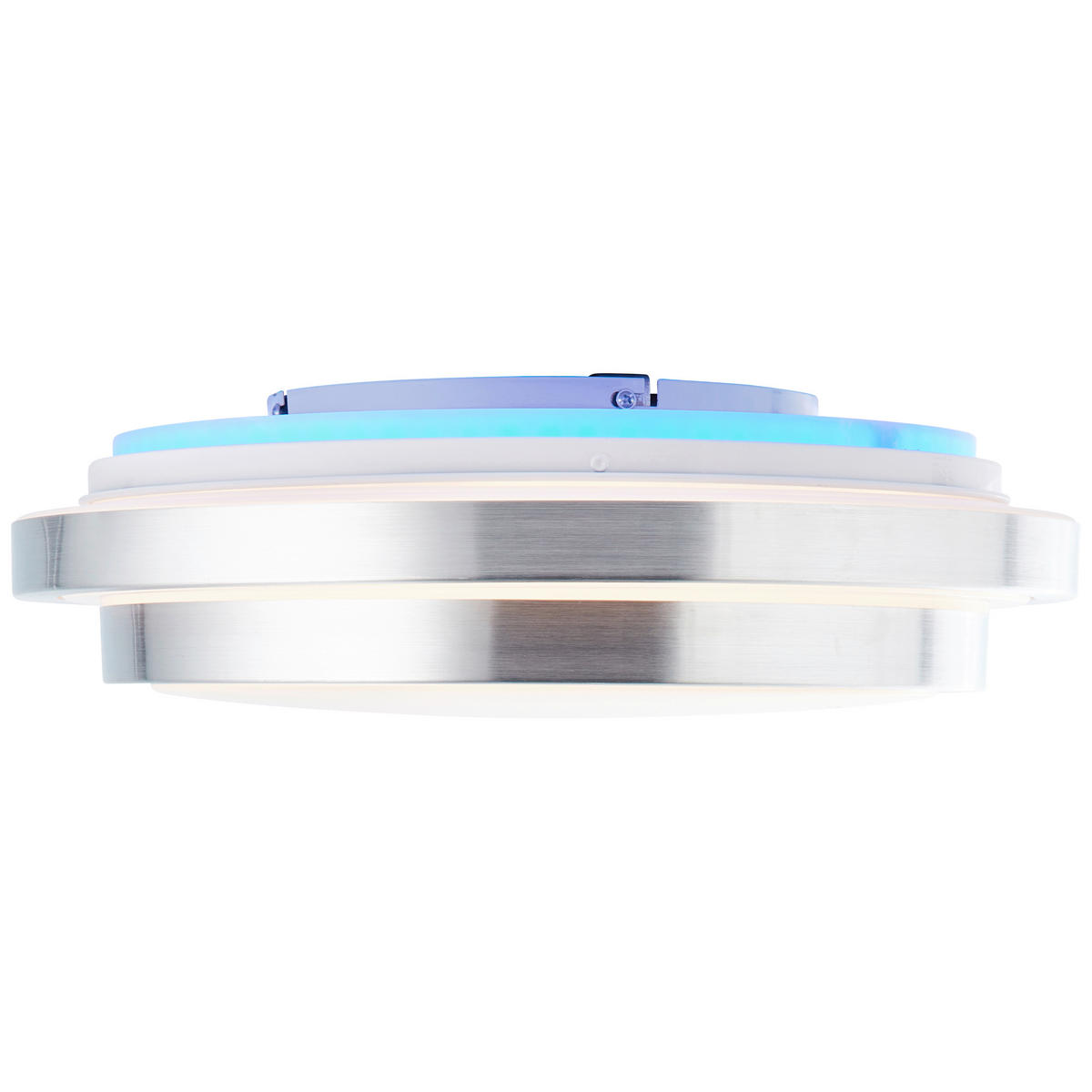 LED-DECKENLEUCHTE 41/12,5 cm   - Silberfarben/Weiß, KONVENTIONELL, Kunststoff/Metall (41/12,5cm) - Brilliant