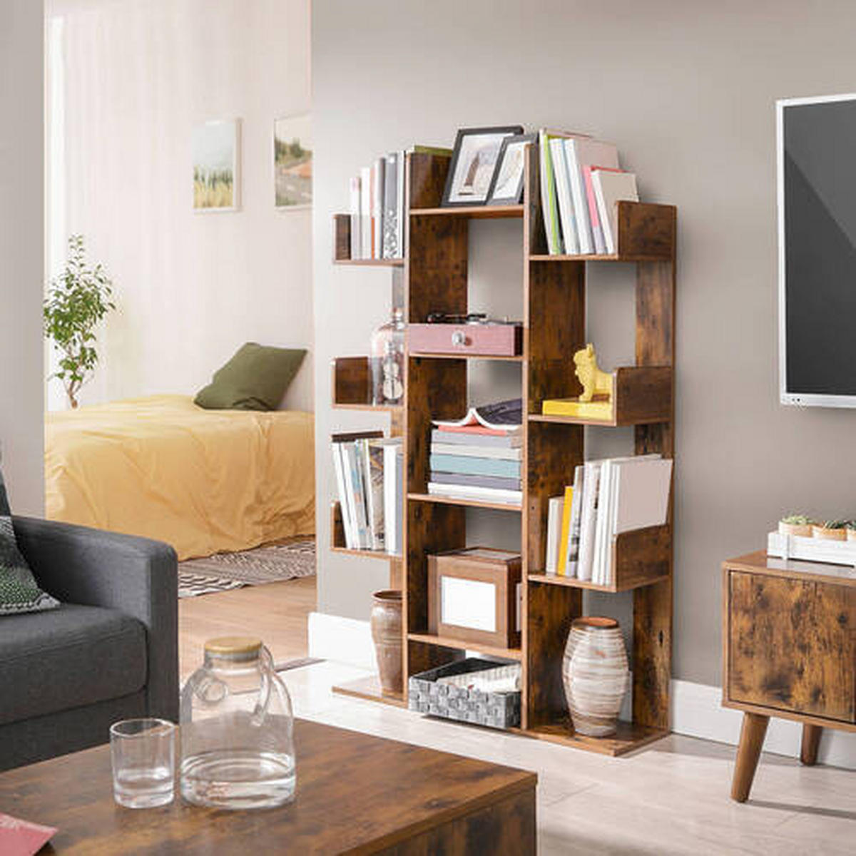 BÜCHERWAND  86/140/25 cm Braun  - Braun, Basics, Holzwerkstoff (86/140/25cm) - Boxxx