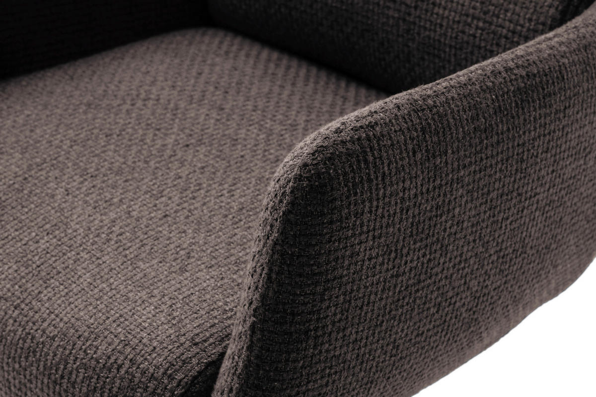 BARHOCKER in Metall, Textil Edelstahlfarben, Cappuccino  - Edelstahlfarben/Cappuccino, Design, Textil/Metall (54/84/52cm) - Dieter Knoll