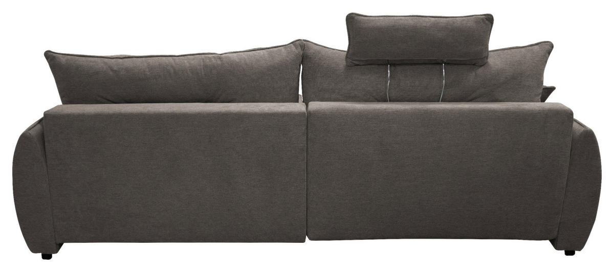 ECKSOFA  FRESH Dunkelgrau Struktur  - Dunkelgrau/Beige, Design, Kunststoff/Textil (264/195cm) - MID.YOU