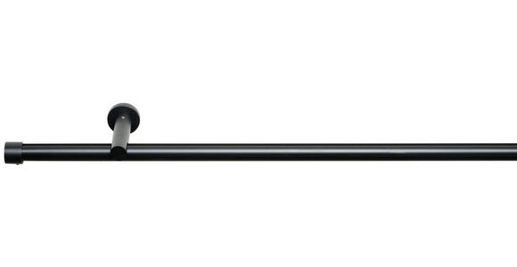 VORHANGSTANGENSET 160 cm - Schwarz, Basics, Metall (160cm) - Homeware