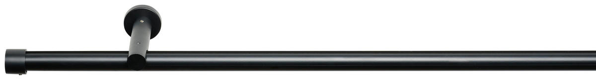 VORHANGSTANGENSET 120 cm  - Schwarz, Basics, Metall (120cm) - Homeware