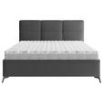 POLSTERBETT gepolstertes Kopfteil, Lattenrost Anthrazit 140/200 cm  - Anthrazit/Schwarz, MODERN, Holz/Textil (140/200cm) - Carryhome
