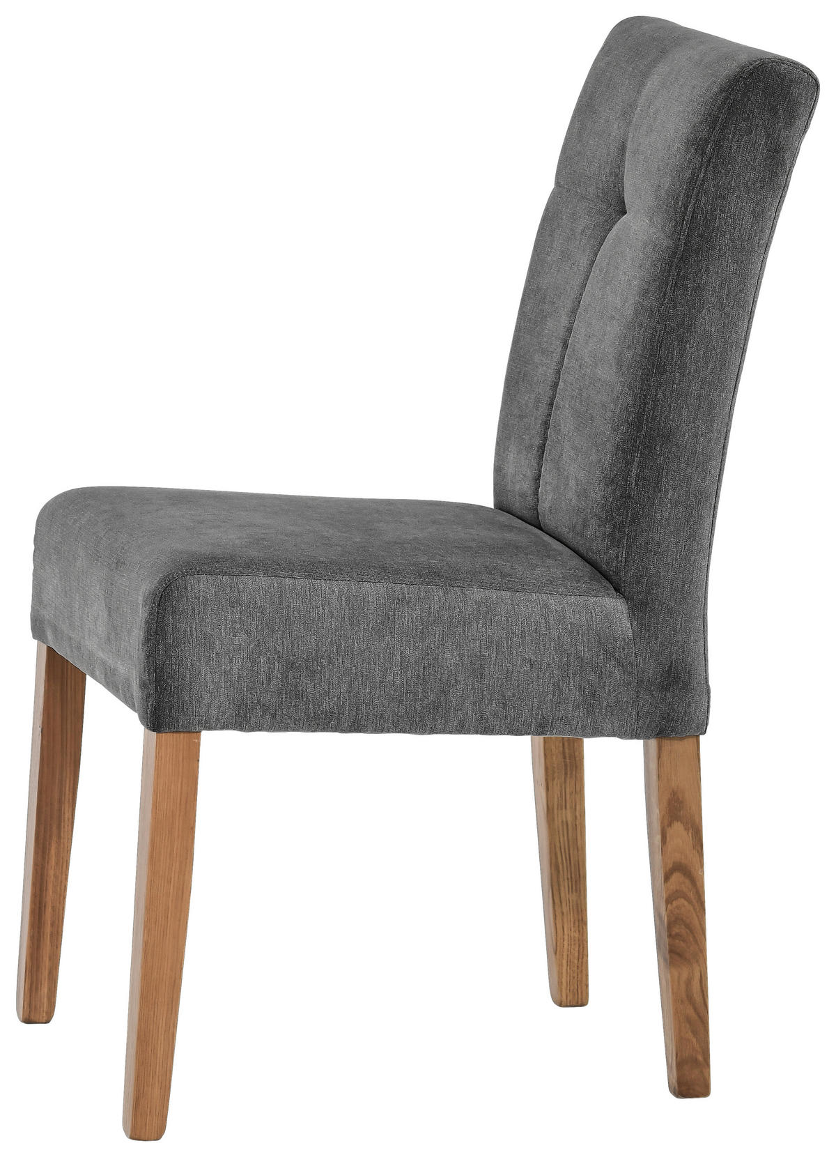 STUHL Webstoff Eichefarben, Dunkelgrau Eiche massiv  - Eichefarben/Dunkelgrau, KONVENTIONELL, Holz/Textil (47,5/91,5/63cm) - Cantus