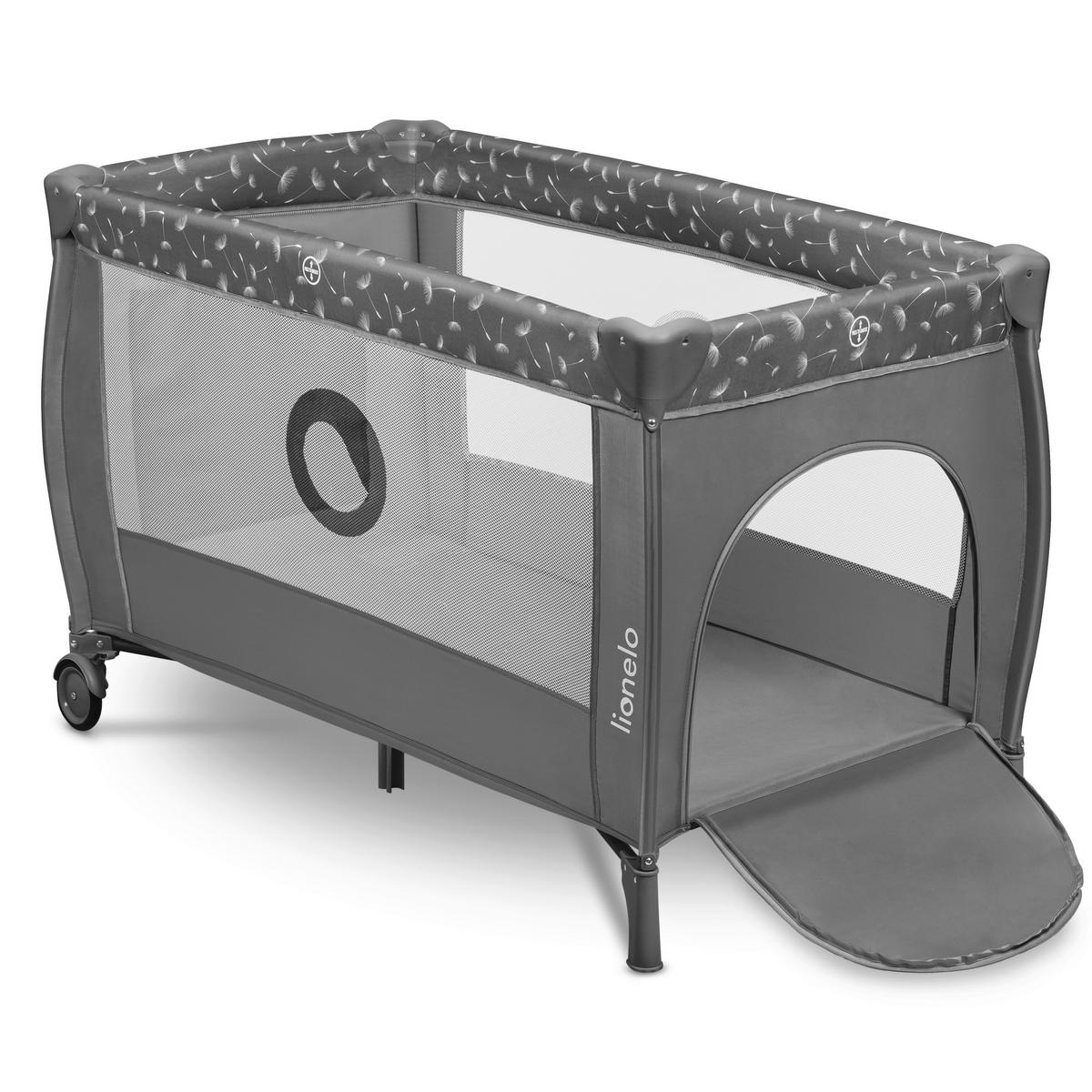REISEBETT Stefi Plus Grau, Weiß  - Weiß/Grau, Basics, Kunststoff (125/65/76cm) - Lionelo