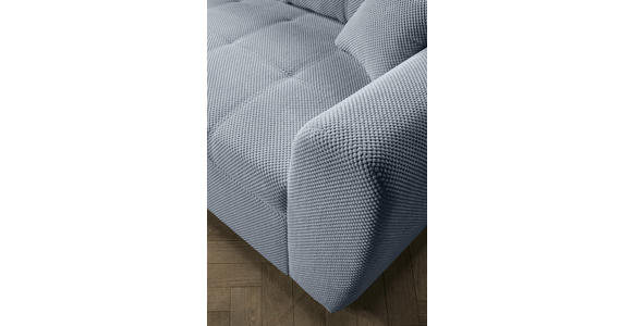 ECKSOFA  in Plüsch Hellgrau  - Hellgrau/Schwarz, KONVENTIONELL, Kunststoff/Textil (175/249cm) - Carryhome