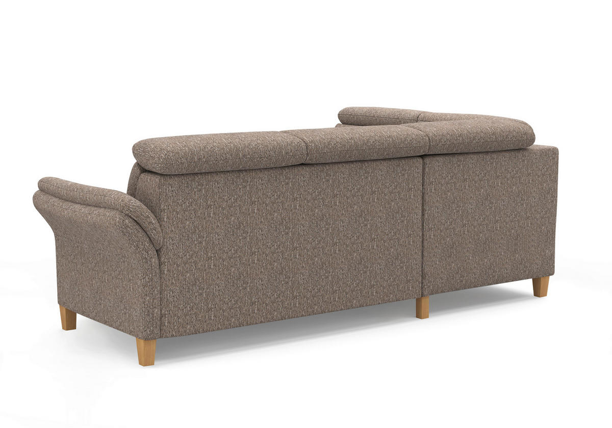 ECKSOFA GLENDALE E Cappuccino Chenille  - Eichefarben/Cappuccino, KONVENTIONELL, Holz/Textil (193/247cm) - Sit & More