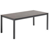 GARTENTISCH 220/95/75 cm Metall, Kunststoff  - Dunkelgrau/Anthrazit, Design, Kunststoff/Metall (220/95/75cm)