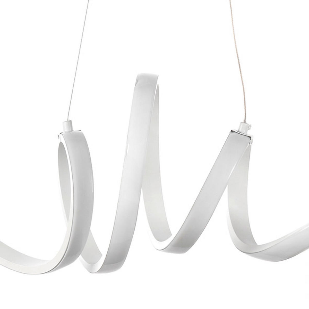 ZÁVĚSNÉ LED SVÍTIDLO, 80/25/145 cm  - bílá, Design, kov (80/25/145cm)