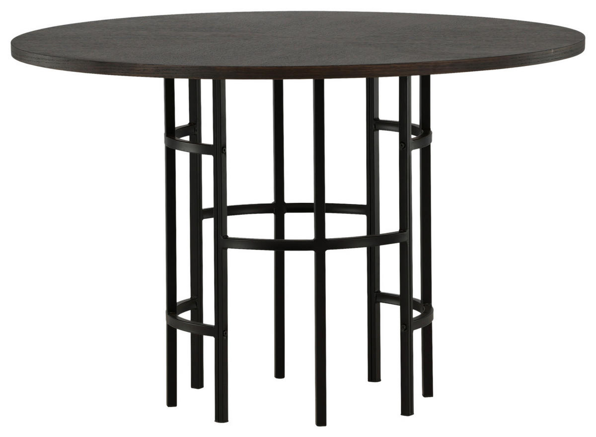 MATBORD i trä, metall 115/115/74 cm   - brun/svart, Design, metall/trä (115/115/74cm) - Livetastic