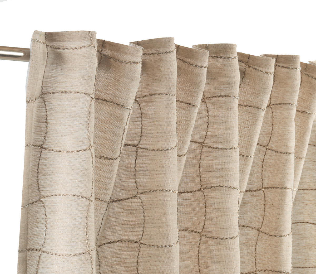 FERTIGVORHANG  halbtransparent  125/250 cm   - Beige, Basics, Textil (125/250cm) - Schöner Wohnen