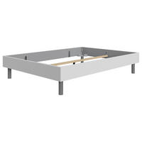 POSTELJA 180 cm   x 200 cm  , leseni material bela  - bela/barve aluminija, Design, kovina/leseni material (180/200cm) - Carryhome