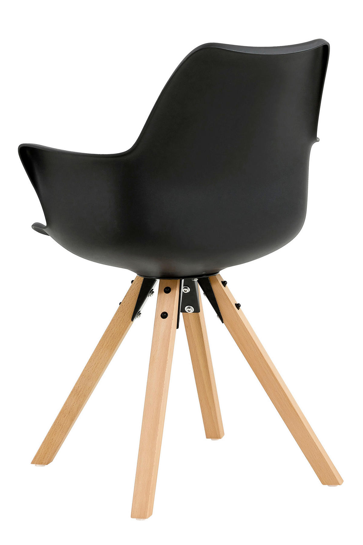 ARMLEHNSTUHL-SET 2 Stück  in  - Eichefarben/Schwarz, MODERN, Holz/Kunststoff (58/84/61cm) - Livetastic
