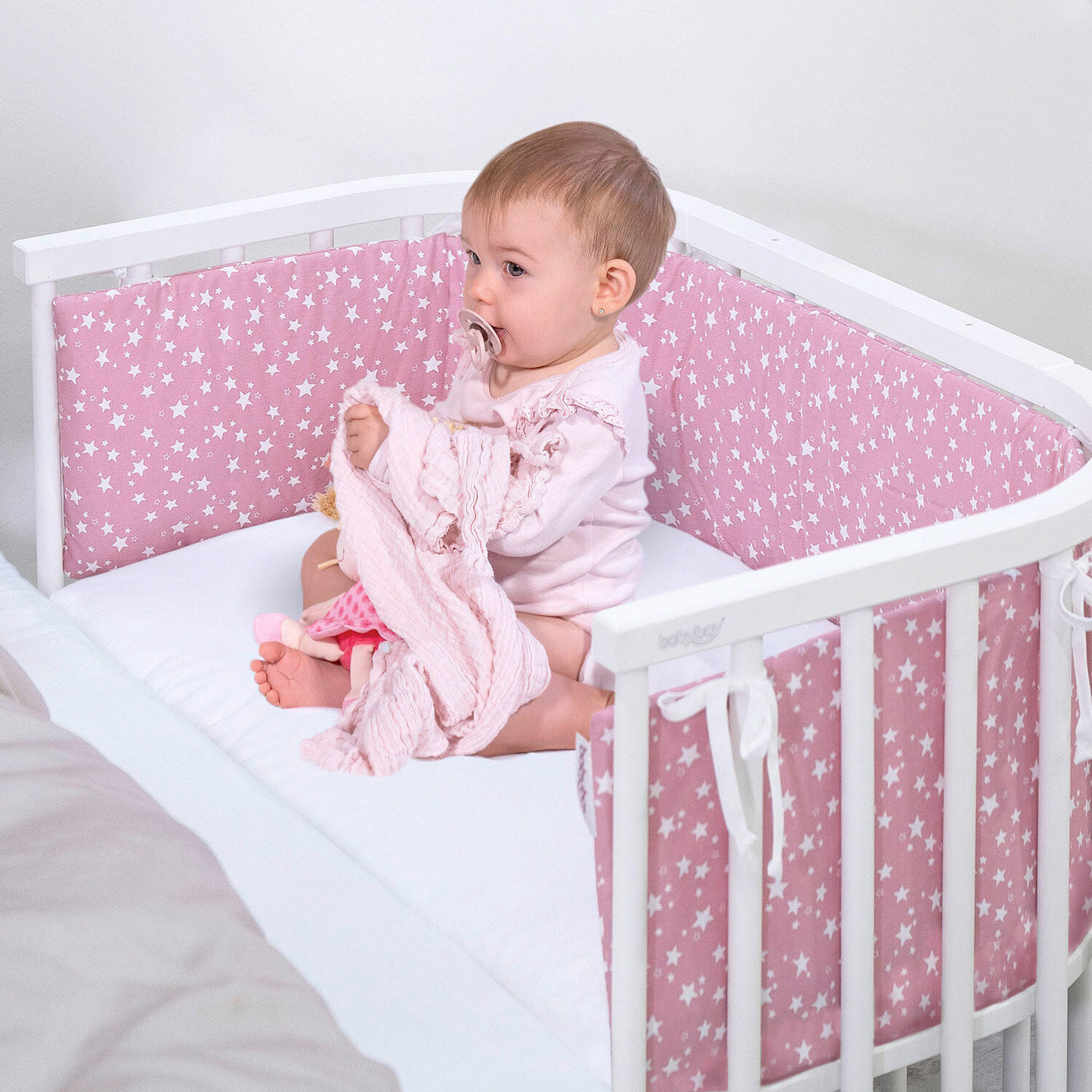 KINDERSPANNLEINTUCH   - Hellgrau, Basics, Textil (81/5/43cm) - Babybay